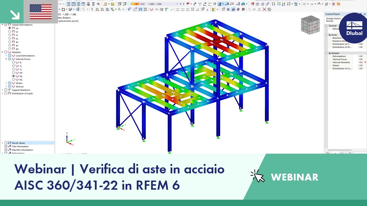 Webinar | Verifica di aste in acciaio AISC 360/341-22 in RFEM 6