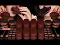 ASMR DARK CHOCOLATE TICO ICE CREAM MALTESERS SPOONS KINDER MINI ICE CREAM SANDWICHES OREO 먹방