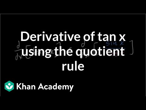 Derivative Of Tan X Old Video Khan Academy