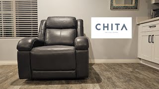 Stylish leather Recliner Chita Isaac Wall Hugger
