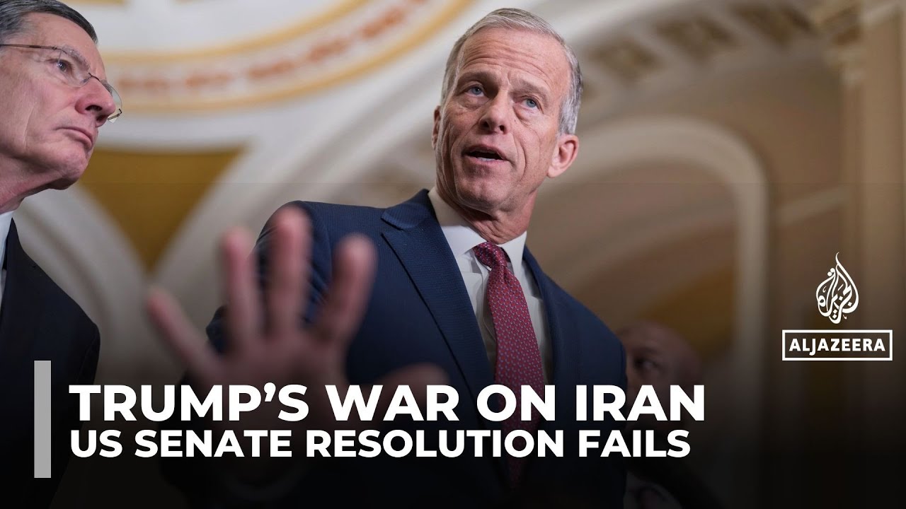 US Senate fails to advance war powers measure to rein in Trump’s Iran war