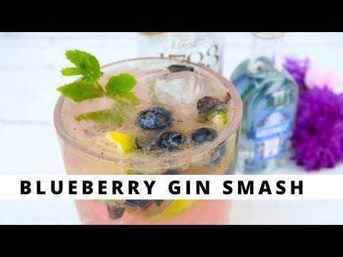Blueberry Gin Smash Cocktail | The Gintern