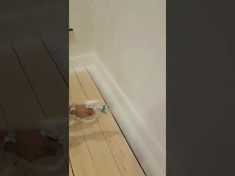 Airless dulux satin wood quick dry. Tips used graco FFLP 210