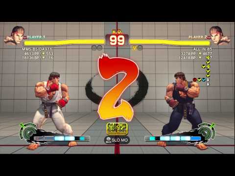 SSF4 AE 2012: MMS BSIDA916 (Ryu) vs ALLIN85 (Ryu) - Ranked Match (First to 5) - True HD - Prt.1