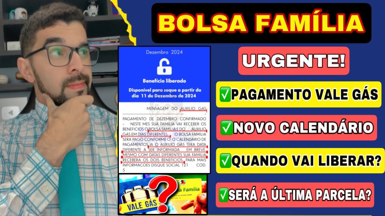 NOVO CALENDÁRIO: VALE GÁS R$104 PARA QUEM É DO BOLSA FAMÍLIA NÃO CAIU NA CONTA! QUANDO SERÁ PAGO?
