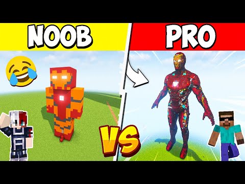 NOOB vs PRO: I Cheated in IRONMAN BUILD CHALLENGE in Minecraft