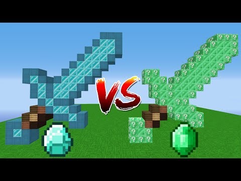 ELMAS VS ZÜMRÜT KILIÇ ŞANS BLOKLARI 😱 - Minecraft