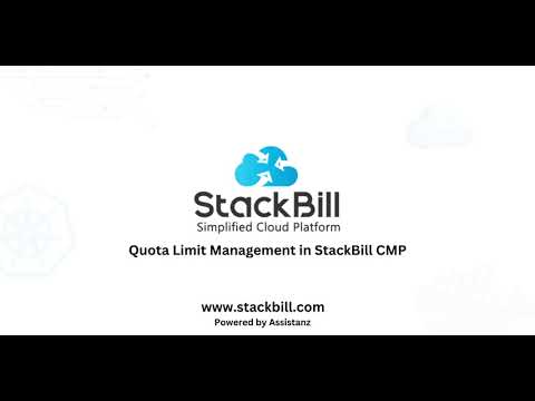 Quota Limit Management in StackBill CMP