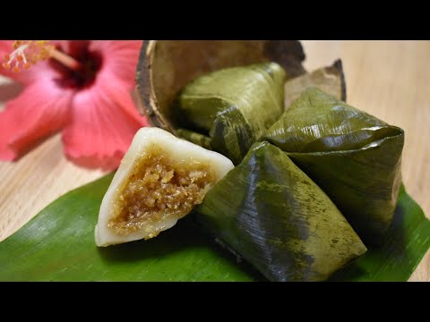 Kanom Nab - Kanom Tian - Caramelized Coconut in Glutinous Rice Dough - Lao Dessert