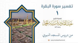 صورة تفسير سورة البقرة  - الشيخ عبدالقادر شيبة الحمد رحمه الله
