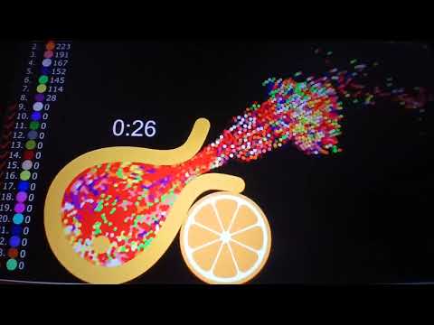 Marble Explosion Cannon - Proliferation Survival Marble Race in Algodoo