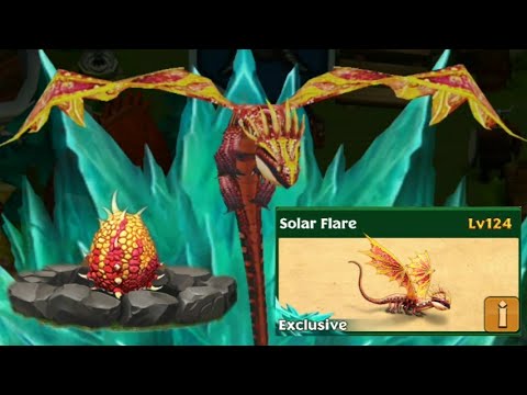 Solar Flare max level 124 titan mode-Exclusive fireworm dragon//Dragons rise of Berk