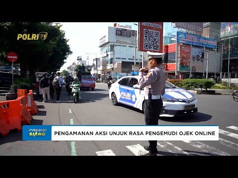POLRESTA BANYUMAS AMANKAN DEMO PENGEMUDI OJEK ONLINE