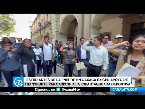 Video: Estudiantes de la FNERRR en #Oaxaca exigen apoyo de transporte para asistir a la Espartaqueada