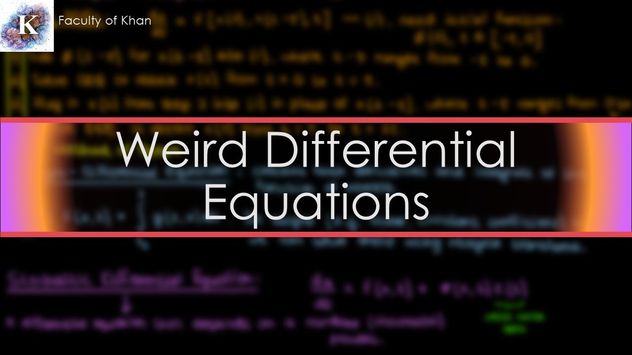 Introducing Weird Differential Equations: Delay, Fractional, Integro, Stochastic!