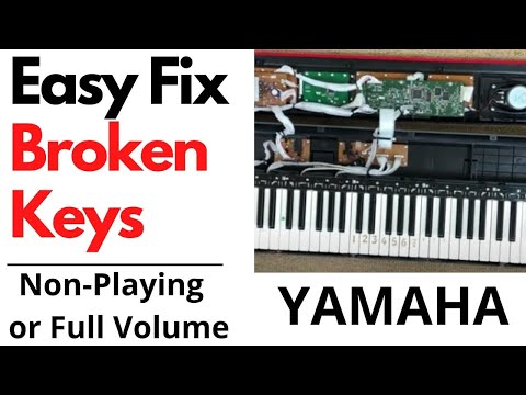 Yamaha keyboard Repair - Easy fix for keys not working - or being full volume - piano