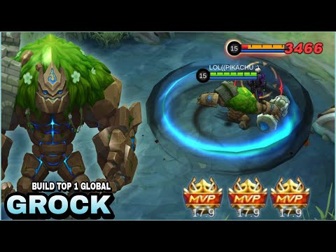 GROCK BEST BUILD 2022 | INSANE DAMAGE | BUILD TOP 1 GLOBAL GROCK | MLBB
