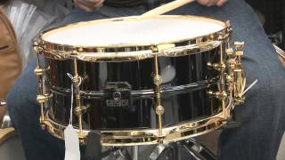 Video thumbnail for Gretsch 6.5x14 Steve Ferrone Signature Snare Drum, Brass Shell - Gold Hardware by Drum Center of Portsmouth