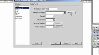Using CSS to put a background image into a div tag in Dreamweaver CS3.flv