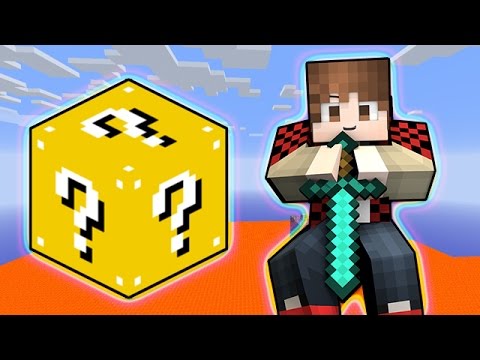 LUCKY BLOCKS LAVA SKYBLOCK WARRIORS MOD CHALLENGE - MINECRAFT MODDED MINI-GAME!