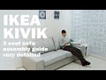 IKEA Kivik 3 Seat Sofa Assembly Instructions Very Detailed
