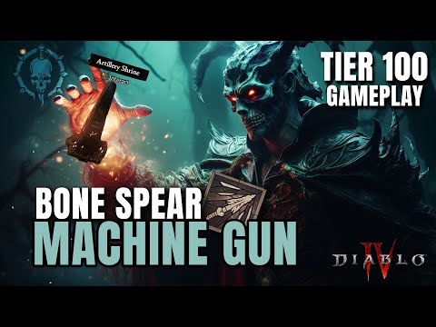 MACHINE GUN BONE SPEAR - Necromancer Build Guide Diablo 4 Season 2