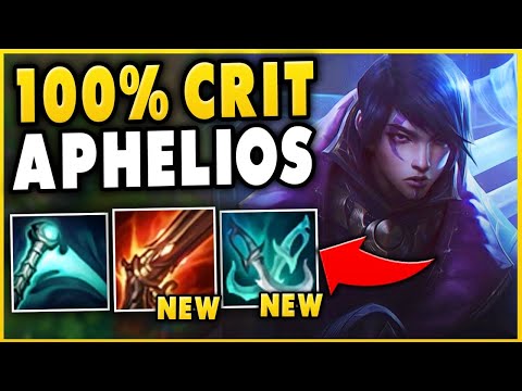 *I BROKE HIM* 100% CRIT APHELIOS IS ABSOLUTEY INSANE (HUGE DAMAGE) - League of Legends