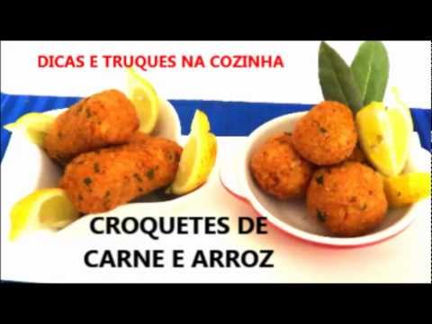 receita de bolinho e  croquetes de carne e arroz  ( canal chantilly com chocolate )