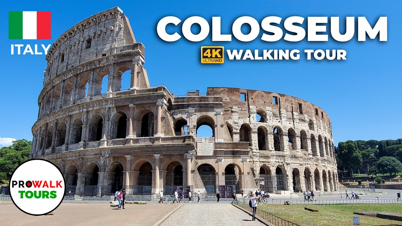 Immersive street-level walking tour through Rome Colosseum, Italy, showcasing authentic urban landscapes, local architecture, and the vibrant atmosphere of the city's neighborhoods