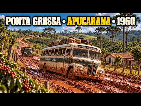 Assim Era VIAJAR de PONTA GROSSA a APUCARANA em 1960 — Pela RODOVIA DO CAFÉ Quando FALTAVA o ASFALTO