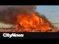 Fire destroys Second World War hangar at former Edmonton airport