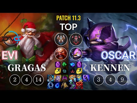 DFM Evi Gragas vs Oscar Kennen Top - KR Patch 11.3