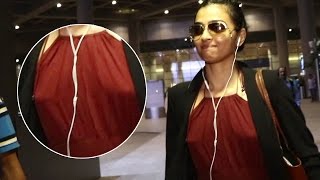 Radhika Apte Caught BRALESS at Mumbai Airport