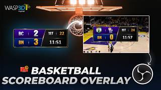 FREE Basketball ESPN-Style NBA Scoreboard for OBS |Basketball 2026 @WASP3DOfficial