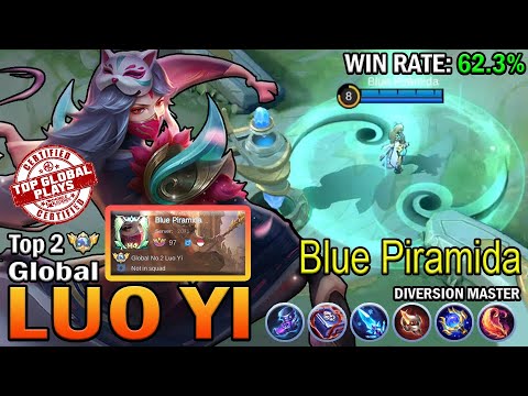 LUO YI TOP 2 GLOBAL Blue Piramida | DIVERSION MASTER | MOBILE LEGENDS
