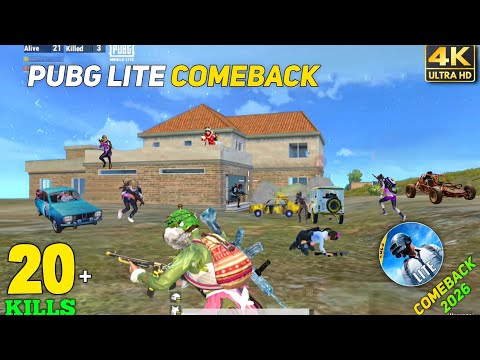 BEST 1v4 GAMEPLAY 🔥 20 KILLS SOLO VS SQUAD RUSH GAMEPLAY | PUBG LITE 60 FPS UNLOCK | PUBG BGMI LITE