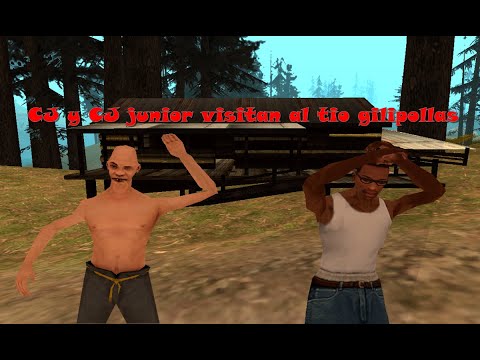 GTA san andreas - CJ y CJ junior visitan al tio gilipollas