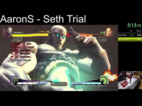 Street Fighter IV Seth Ultra Trial Speedrun (world record)