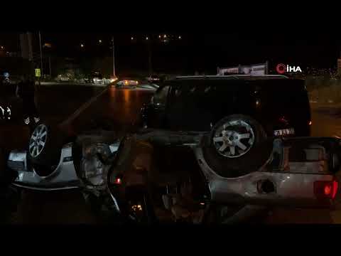 Kayseri’de takla atan otomobil karşı yola geçti! 2 yaralı
