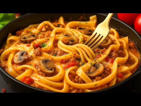 🍝 Just like in the best Italian restaurant – Creamy Mushroom Pasta made easy at home! 🇮🇹