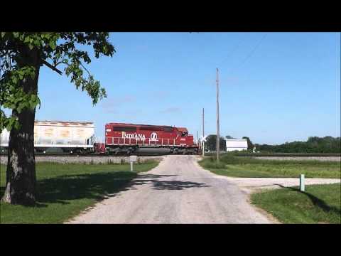 Indiana Rail Road HWSOT, the "Crane Local" at Elnora, Indiana, 05.24.13