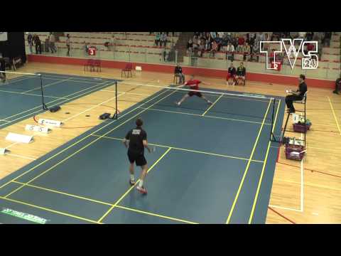 Badminton.Łukasz  Moreń - Adian  Dziułko 1:2