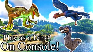 How to Play as a Dino on Console! Ps4 and Xbox 1! Ark survival evolved!