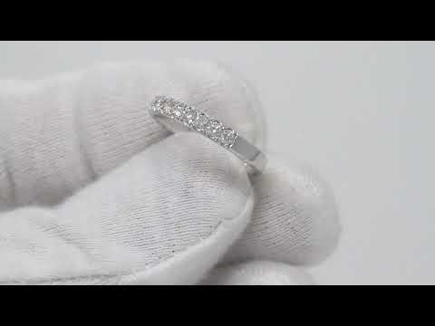 1.6MM CHANNEL PAVÉ-SET DIAMOND RING IN 18K WHITE GOLD - 0.50ct