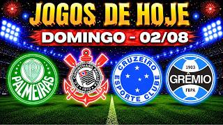 ⚠️ IMPERDÍVEL OITAVAS DE FINAL DA COPA DO BRASIL NOS JOGOS DE HOJE DOMINGO  02/08/2026