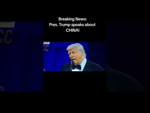 Breaking News: Pres. Trump talks about CHINA!