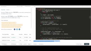 YouTube video 'Leetcode 1991 : Find the Middle Index in Array'