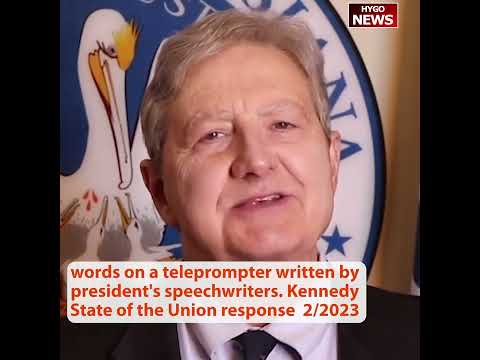 Just words on teleprompter written by president's speechwriters. Kennedy State of the Union response
