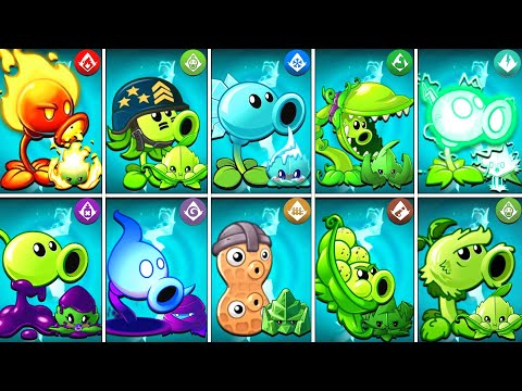 PvZ2 - All Peashooter & Mint Plants Battlez - Which Pair Plants is Best ?