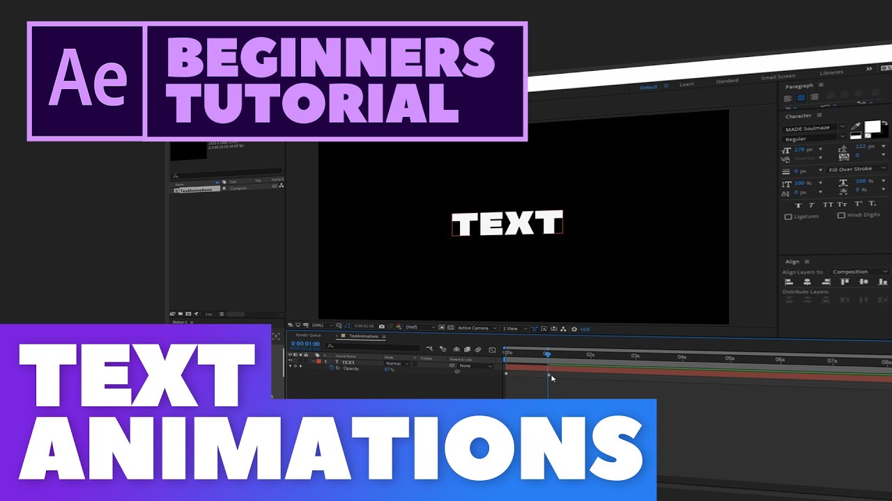 [TUTORIAL] 3 Easy & Simple Text Animations - Beginners After Effects